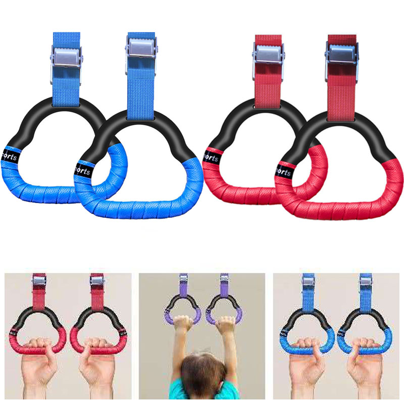 Outdoor Sports Hall - Kids Fitness Gymnastic Rings With Adjustable