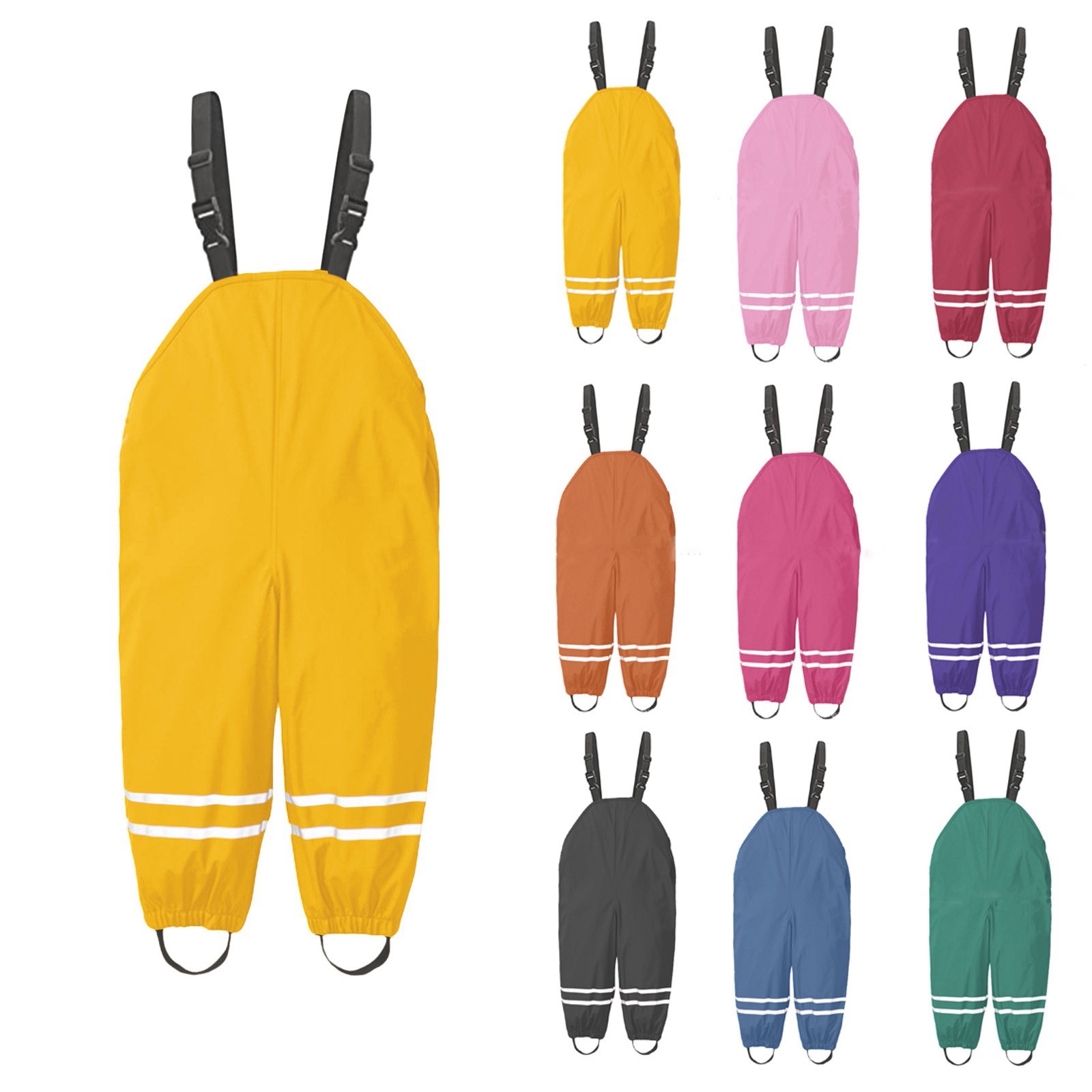 1-8Y Rain Pants Toddler Kids R - Outdoor Sport Waterproof Pants 评论和价格
