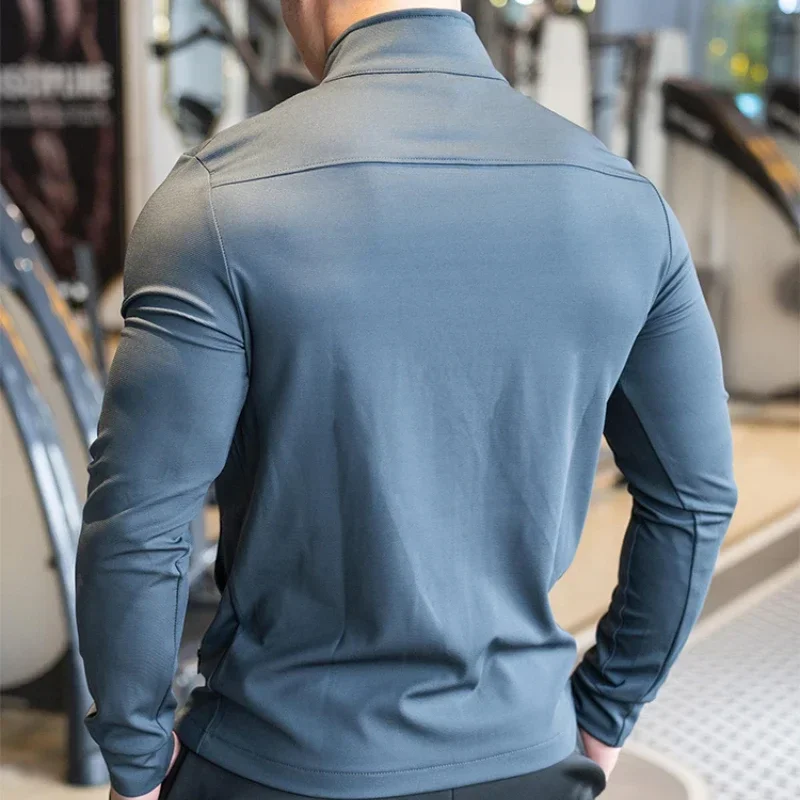 Mens Gym Fitness Shirts Tops H - Outdoor Sport Jacket Men 评论和价格