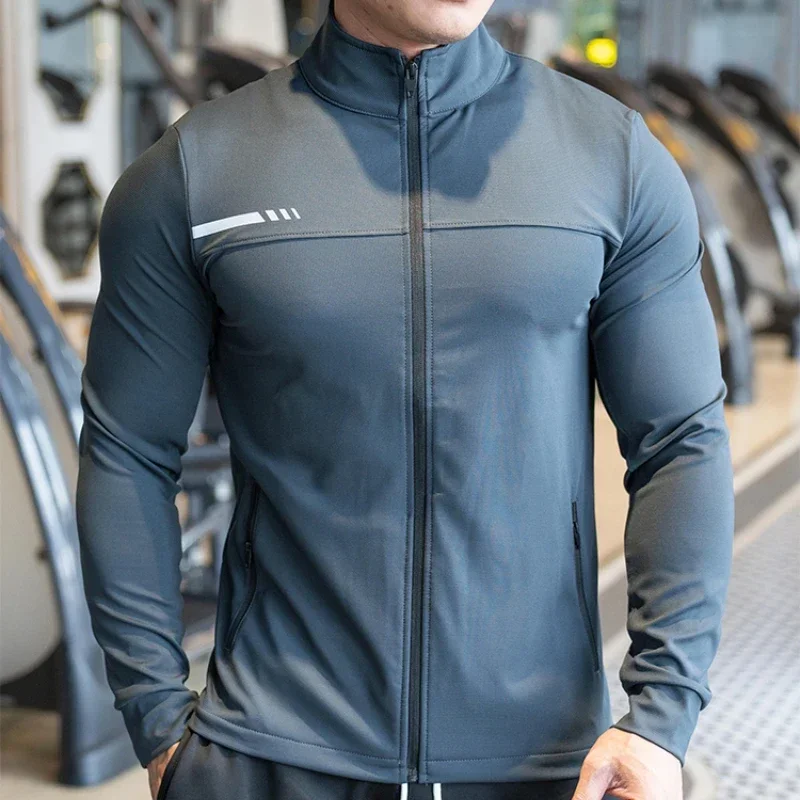 Mens Gym Fitness Shirts Tops H - Outdoor Sport Jacket Men 评论和价格